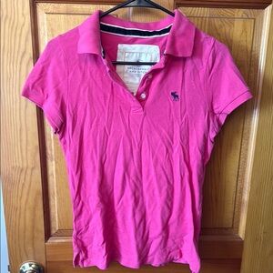 #30 - Abercrombie & Fitch Pink Fitted Button Down Polo